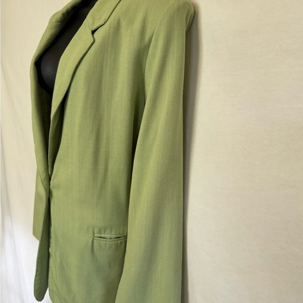 B-2 Courtenay PLUS SIZE 18W Green Linen Blend Blazer Suit‎ Jacket